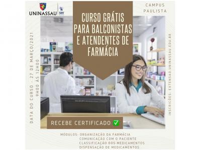 Curso Atendente e Balconista de Farmácia Gratuito - Certificado Válido em  Todo Brasil